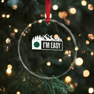 Funny Snowboard Ski Crystal Glass Ornament I'm Easy Mountain Sign Retro Vintage TS11 Print Your Wear