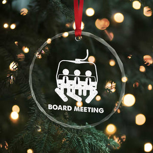 Funny Snowboarding Crystal Glass Ornament Board Meeting Holiday Snowboard Winter Sport TS11 Print Your Wear