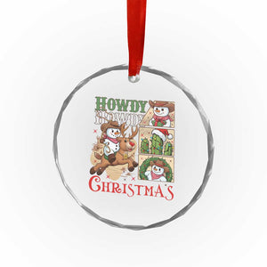 Funny Snowman Cowboy Howdy Christmas Crystal Glass Ornament Western Holiday Gift TS12 Print Your Wear