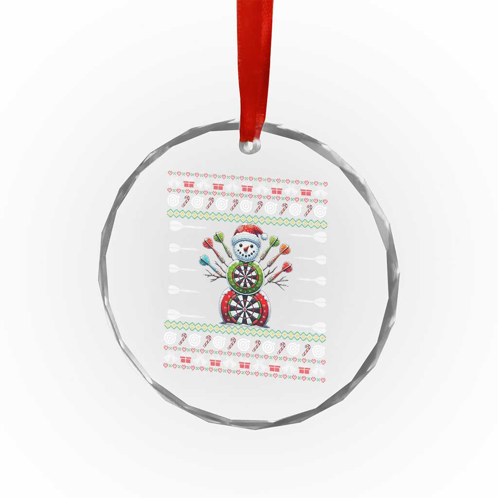 Funny Snowman Dartboard Crystal Glass Ornament Dartist Ugly Christmas Gift TS12 Print Your Wear