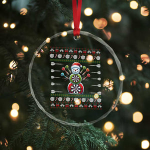 Funny Snowman Dartboard Crystal Glass Ornament Dartist Ugly Christmas Gift TS12 Print Your Wear