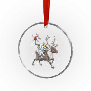 Funny Snowman Headless Horseman Crystal Glass Ornament Christmas Halloween Gift TS12 Print Your Wear