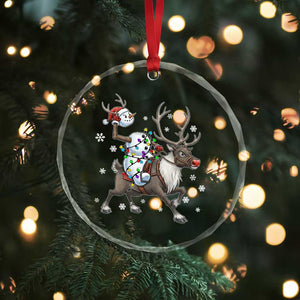 Funny Snowman Headless Horseman Crystal Glass Ornament Christmas Halloween Gift TS12 Print Your Wear