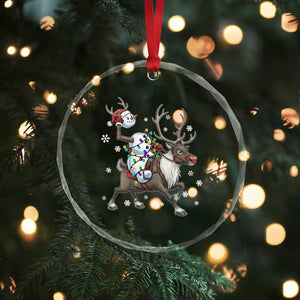 Funny Snowman Headless Horseman Crystal Glass Ornament Christmas Halloween Gift TS12 Print Your Wear