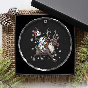Funny Snowman Headless Horseman Crystal Glass Ornament Christmas Halloween Gift TS12 Print Your Wear