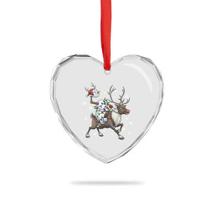 Funny Snowman Headless Horseman Heart Crystal Glass Ornament Christmas Halloween Gift TS12 Print Your Wear