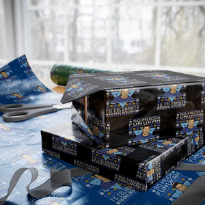 Funny So Much Funukah To Celebrate Hanukkah Sandler Wrapping Paper Roll TS11 Black Print Your Wear