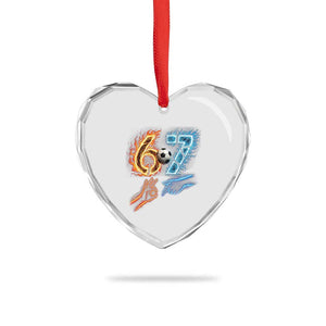 Funny Soccer Lover Heart Crystal Glass Ornament Six Seven Meme Trending Gift TS12 Print Your Wear