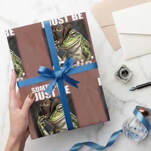 Funny Sometimes I Just Be Fartin Cowboy Frog Wrapping Paper Roll TS11 Mocha Print Your Wear