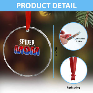 Funny Spider Mom Crystal Glass Ornament Son Birthday Party TS02 Print Your Wear