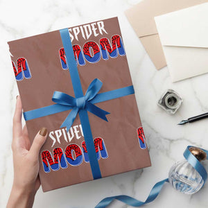 Funny Spider Mom Wrapping Paper Roll Son Birthday Party TS02 Mocha Print Your Wear