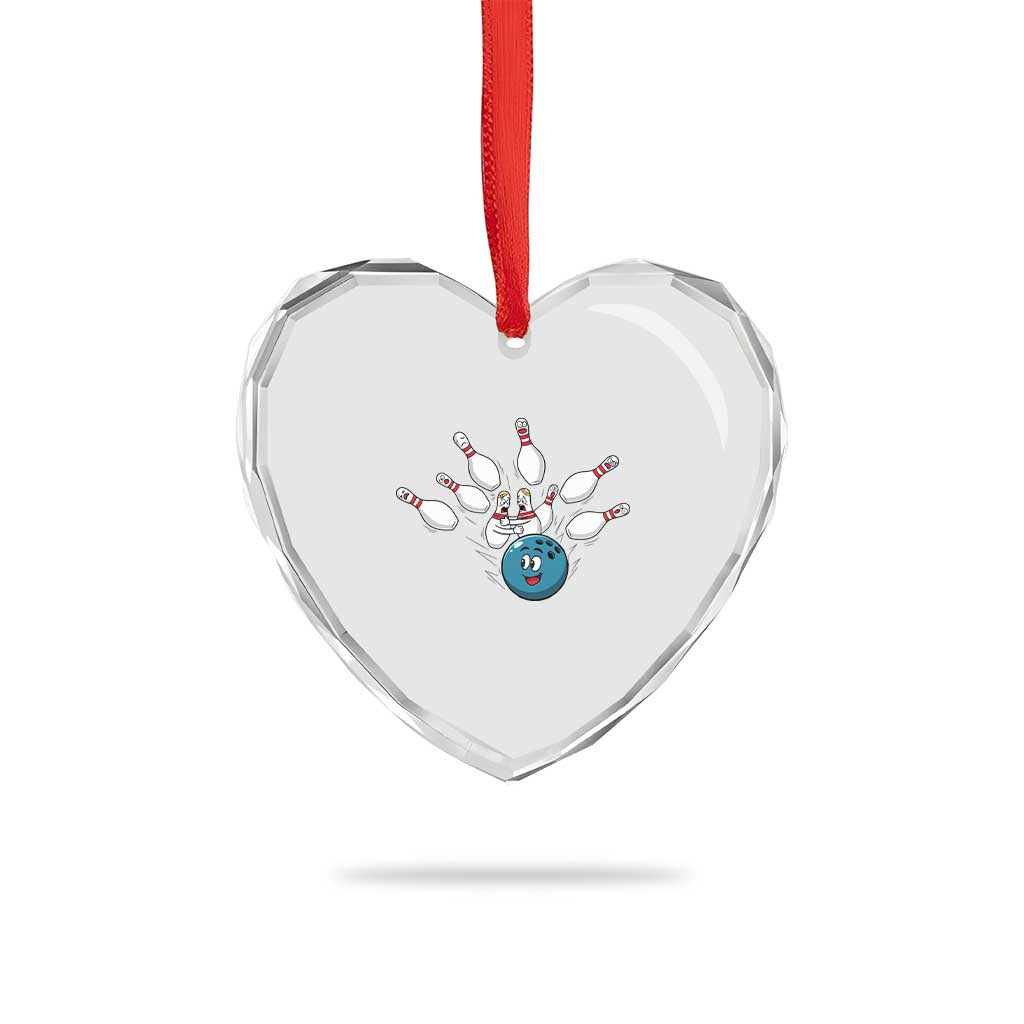 Funny Sport Bowler Gift Heart Crystal Glass Ornament Bowling Ball Chasing Pins TS12 Print Your Wear