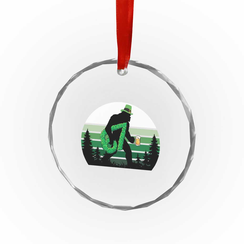 Funny St Patricks Bigfoot Says Six Seven Crystal Glass Ornament Gen Z Irish Gift TS12 Print Your Wear