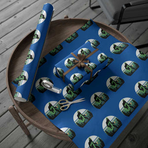 Funny St Patricks Bigfoot Says Six Seven Wrapping Paper Roll Gen Z Irish Gift TS12 Blue Print Your Wear