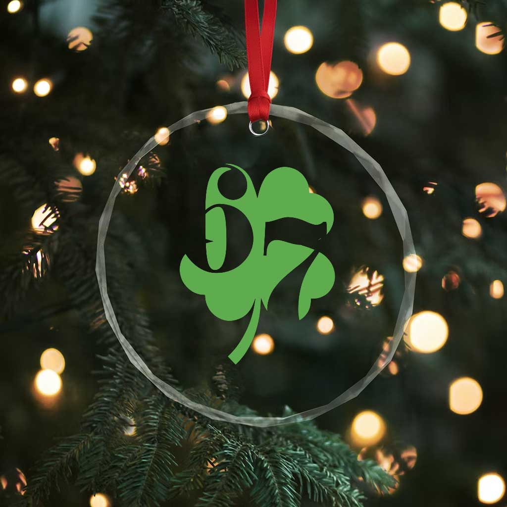 Funny St Patricks Day 67 Six Seven Meme Shamrock Crystal Glass Ornament TS11 Print Your Wear