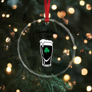 Funny St Patrick’s Day Beer Crystal Glass Ornament Found The G Spot TS14 Print Your Wear