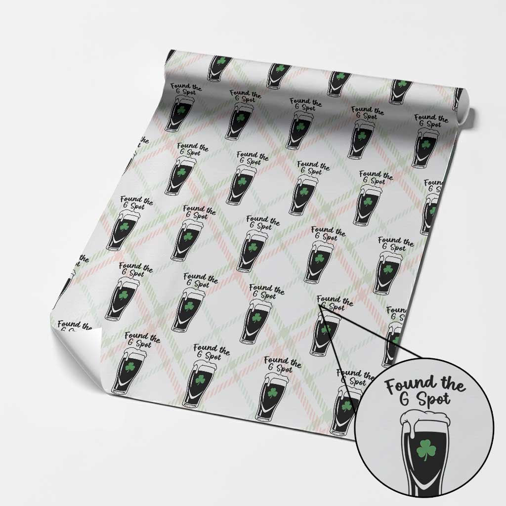 Funny St Patrick’s Day Beer Wrapping Paper Roll Found The G Spot TS14 Christmas Plaid Print Your Wear