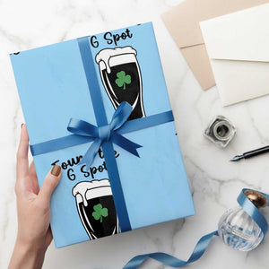 Funny St Patrick’s Day Beer Wrapping Paper Roll Found The G Spot TS14 Light Blue Print Your Wear