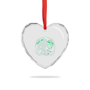 Funny St Patricks Day Bigfoot Celtic Knot Irish Sasquatch Heart Crystal Glass Ornament TS11 Print Your Wear
