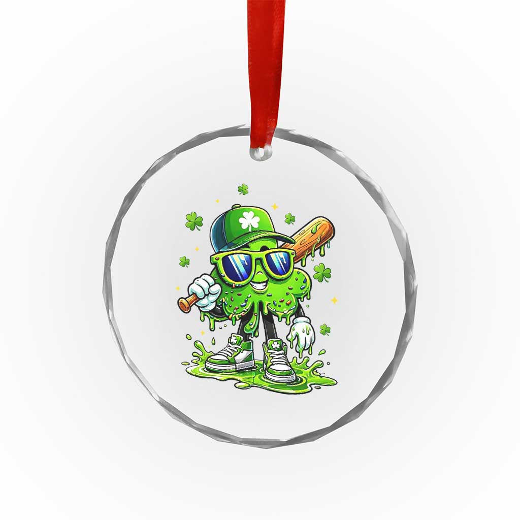 Funny St Patricks Day Clover Baseball Player Gift Crystal Glass Ornament TS12 Print Your Wear