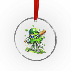 Funny St Patricks Day Clover Baseball Player Gift Crystal Glass Ornament TS12 Print Your Wear