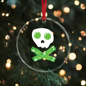 Funny St Patricks Day Crystal Glass Ornament Bacon & Eggs Skull & Crossbones TS10 Print Your Wear
