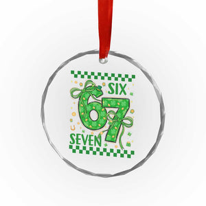 Funny St Patricks Day Crystal Glass Ornament Six Seven Meme Irish Gag Gift TS12 Print Your Wear