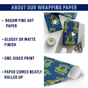 Funny St Patricks Day Wrapping Paper Roll Zero Lucks Given Irish Shamrock TS02 Print Your Wear