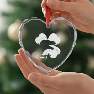 Funny St Patricks Day Dinosaur Shamrock Heart Crystal Glass Ornament TS11 Print Your Wear