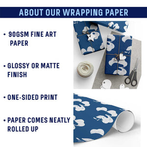 Funny St Patricks Day Dinosaur Shamrock Wrapping Paper Roll TS11 Print Your Wear