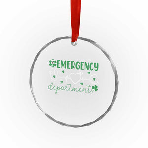 Funny St Patricks Day ER Nurse Crystal Glass Ornament Emergency Department Lucky Shamrocks TS02 Print Your Wear