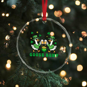 Funny St Patricks Day Goose Drinking Beer Crystal Glass Ornament Goose Bump TS14 Print Your Wear
