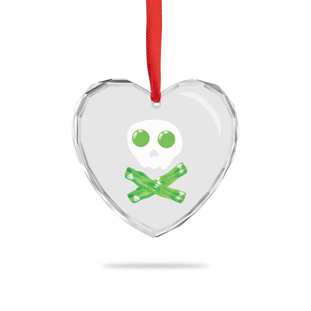 Funny St Patricks Day Heart Crystal Glass Ornament Bacon & Eggs Skull & Crossbones TS10 Print Your Wear