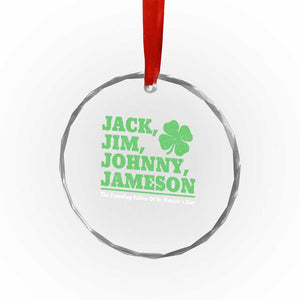 Funny St Patricks Day Irish Fathers Jack Jim Johnny Jameson Crystal Glass Ornament TS11 Print Your Wear
