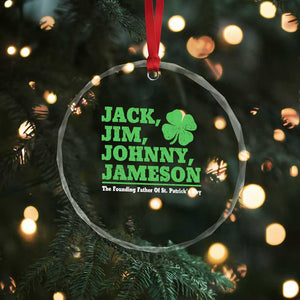 Funny St Patricks Day Irish Fathers Jack Jim Johnny Jameson Crystal Glass Ornament TS11 Print Your Wear