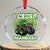 Funny St Patricks Day Monster Truck Crystal Glass Ornament I Crush Shamrocks Retro TS02 Transparent Glass 3'' Circle Print Your Wear