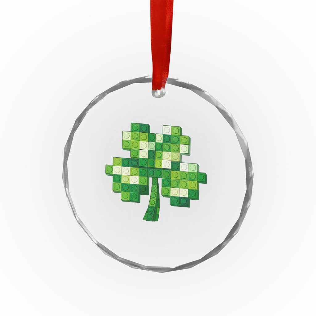 Funny St Patricks Day Shamrock Building Blocks Bricks Crystal Glass Ornament TS11 Print Your Wear
