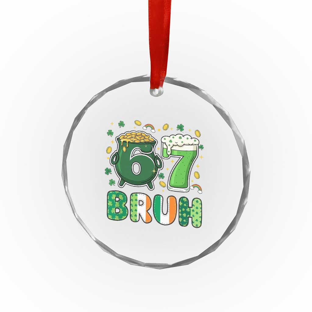 Funny St Patricks Day Six Seven Meme Crystal Glass Ornament Irish American Gift TS12 Print Your Wear