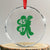 Funny St Patrick's Day Trump 45 47 Crystal Glass Ornament US President Lucky Shamrock - Print Your Wear