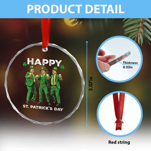 Funny St Patrick's Day Trump Crystal Glass Ornament Dancing Saint Patrick TS02 Print Your Wear