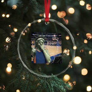 Funny Statue Of Liberty Basketball Selfie Graphic Crystal Glass Ornament TS12 Print Your Wear