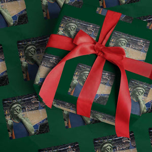 Funny Statue Of Liberty Basketball Selfie Graphic Wrapping Paper Roll