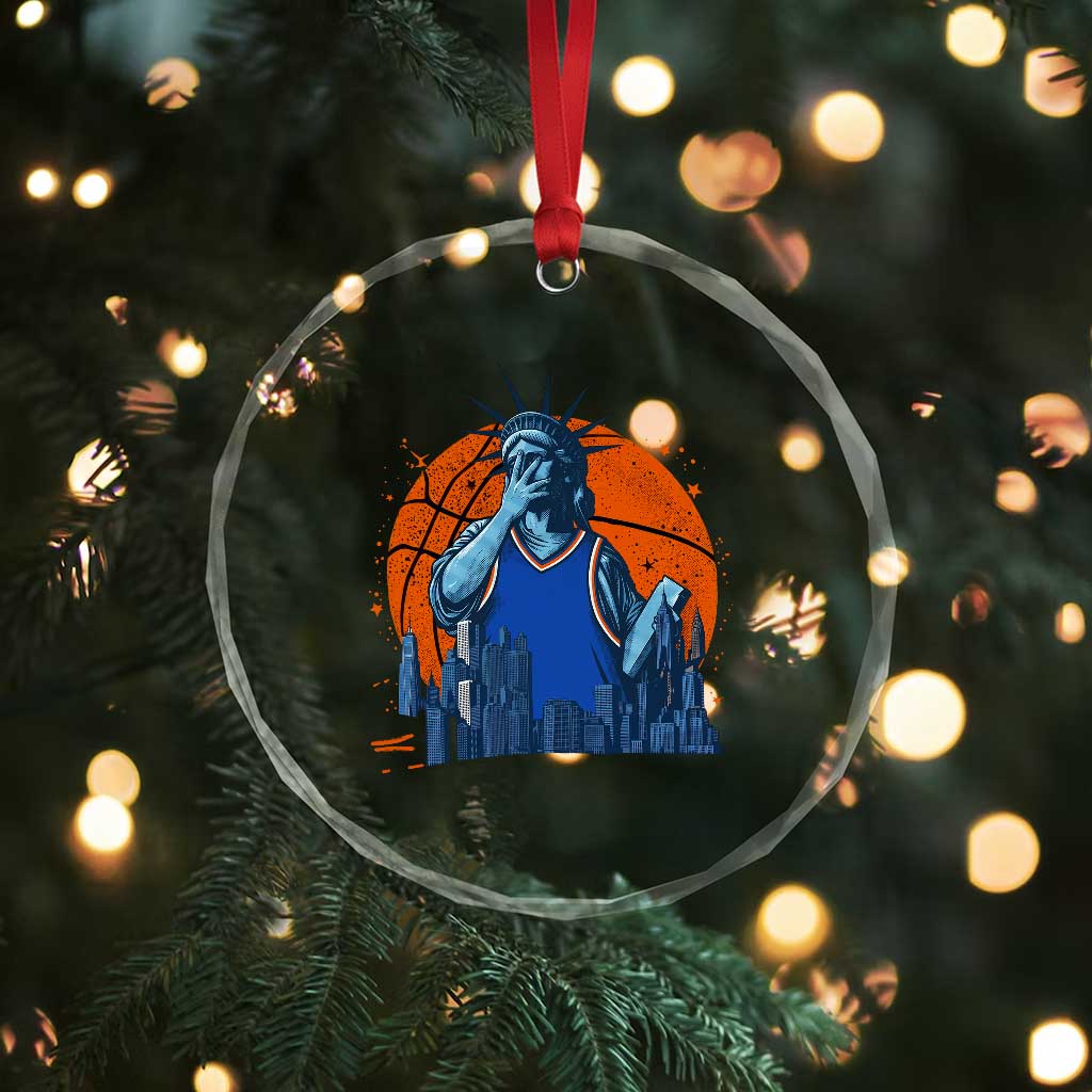 Funny Statue Of Liberty Hoops Fan Crystal Glass Ornament New York Sports Gift TS12 Print Your Wear