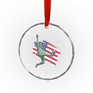 Funny Statue Of Liberty Playing Soccer Crystal Glass Ornament New Yorker Fan Gift TS12 Print Your Wear