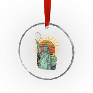 Funny Statue Of Liberty Tennis Player Crystal Glass Ornament Patriotic Sports Lover TS12 Print Your Wear