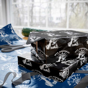 Funny Statue Of Liberty WTF America Wrapping Paper Roll TS11 Black Print Your Wear
