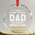 Funny Step Dad Crystal Glass Ornament I Have Two Titles Dad And Step-Dad TS10 Transparent Glass 3'' Circle Print Your Wear