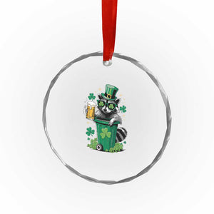 Funny St.Patrick's Day Raccoon Crystal Glass Ornament Patrick Drinking Irish TS02 Print Your Wear