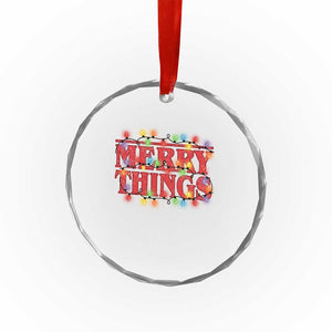 Funny Stranger Christmas Crystal Glass Ornament Merry Things Xmas Movie Neon Lights TS11 Print Your Wear