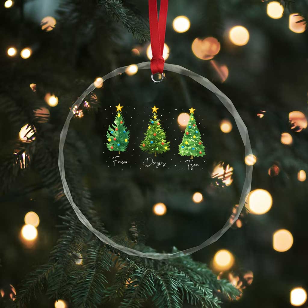 Funny Subtle FDT Resist Christmas Crystal Glass Ornament Fraser Douglass Trojan Xmas Tree TS11 Print Your Wear